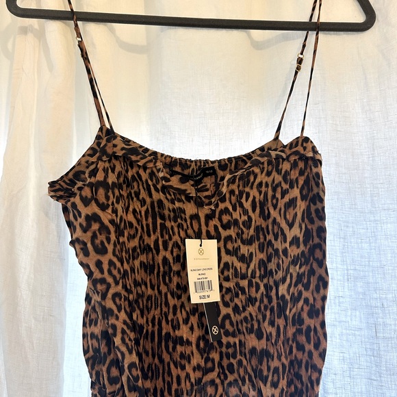 NWT VIX by PAULA HERMANNY Leopard Print Maxi Swim Coverup Dress Size Medium - Picture 7 of 8